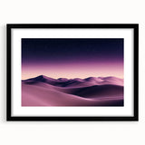 Framed landscape artwork showcasing serene sand dunes with a black mat, perfect for home decor. Detailed textures and natural colors enhance any interior space.