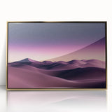Framed acrylic artwork of golden sand dunes under a vibrant blue sky, showcasing texture and depth, perfect for enhancing modern home decor.