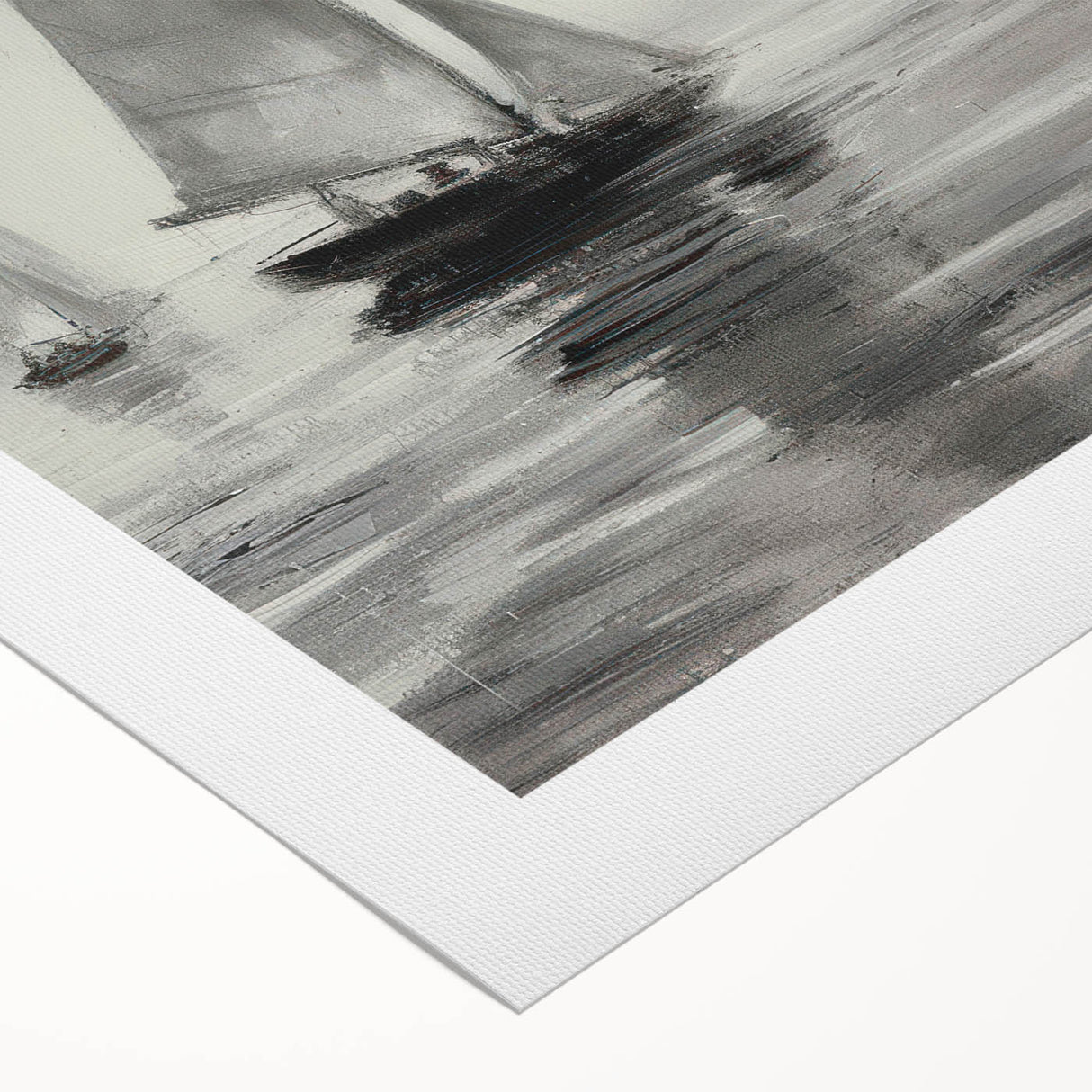 Rolled canvas showcasing a vibrant landscape design with rich colors and intricate details, elegantly packaged in a protective cardboard tube for safe transport.