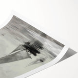 Vibrant rolled print showcasing a scenic landscape with lush greenery and a serene river, elegantly packaged in a protective cardboard tube for safe transport.