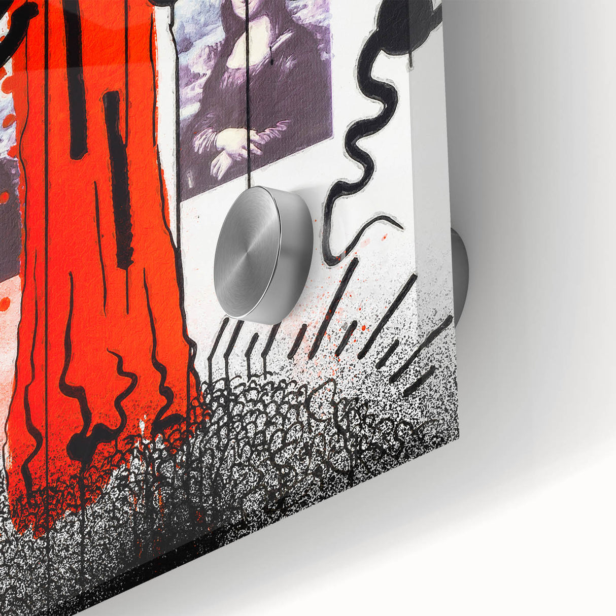 Fiery Passion Pop Art Wall Art – Bold Red, Black, and White Canvas