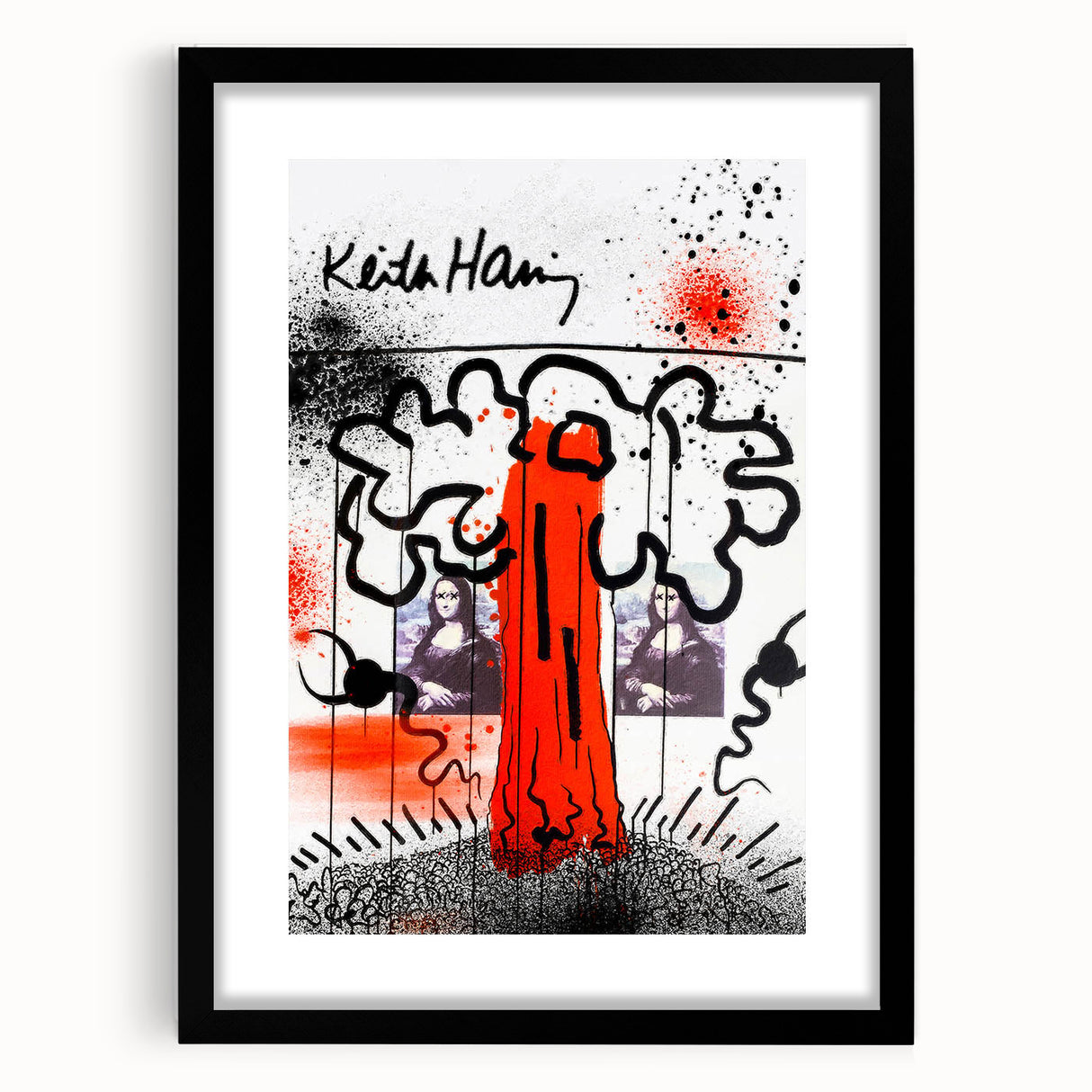 Fiery Passion Pop Art Wall Art – Bold Red, Black, and White Canvas