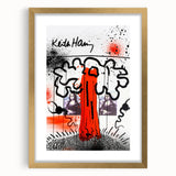 Fiery Passion Pop Art Wall Art – Bold Red, Black, and White Canvas