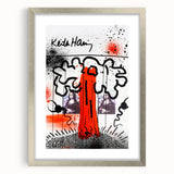 Fiery Passion Pop Art Wall Art – Bold Red, Black, and White Canvas