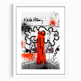 Fiery Passion Pop Art Wall Art – Bold Red, Black, and White Canvas