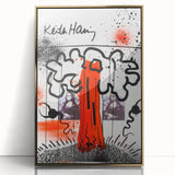 Fiery Passion Pop Art Wall Art – Bold Red, Black, and White Canvas
