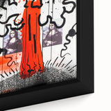 Fiery Passion Pop Art Wall Art – Bold Red, Black, and White Canvas