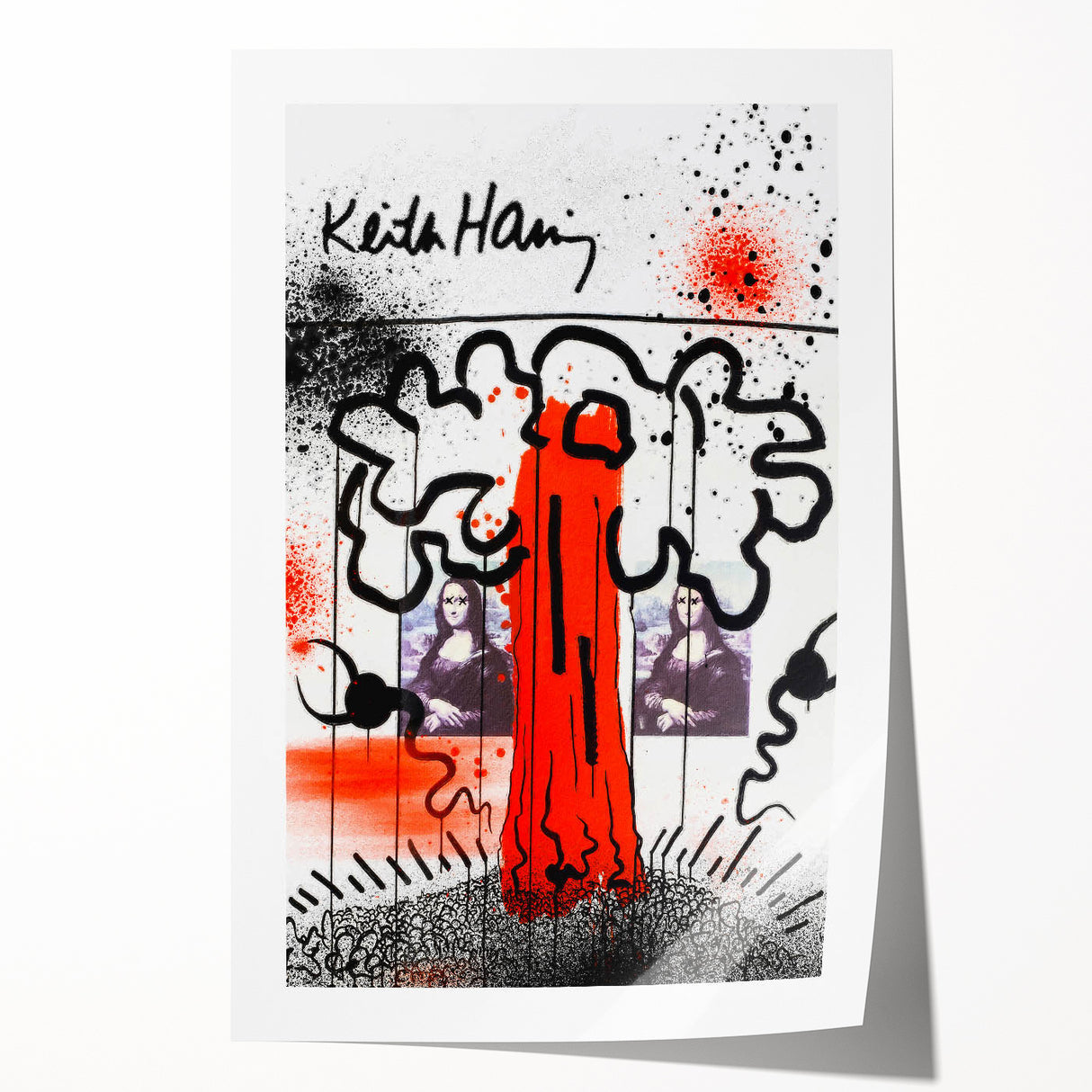 Fiery Passion Pop Art Wall Art – Bold Red, Black, and White Canvas
