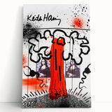 Fiery Passion Pop Art Wall Art – Bold Red, Black, and White Canvas