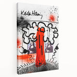 Fiery Passion Pop Art Wall Art – Bold Red, Black, and White Canvas