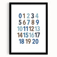 Numbers 1-20 Typography Art Print – Educational Modern Decor
