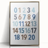 Numbers 1-20 Typography Art Print – Educational Modern Decor