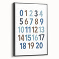 Numbers 1-20 Typography Art Print – Educational Modern Decor