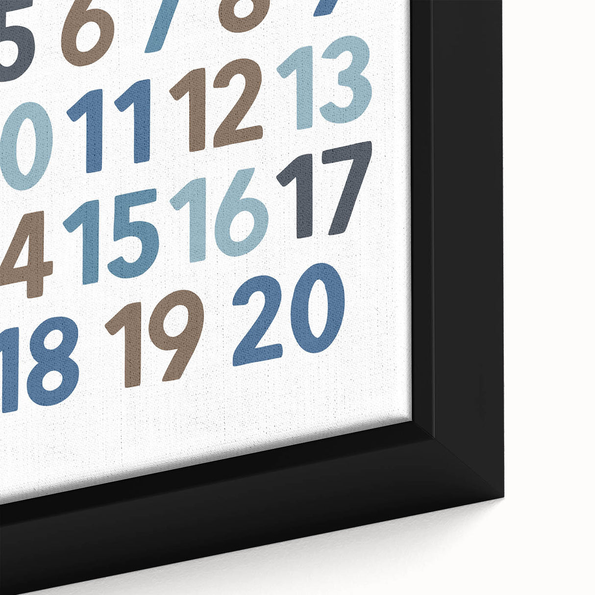 Numbers 1-20 Typography Art Print – Educational Modern Decor