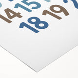 Numbers 1-20 Typography Art Print – Educational Modern Decor