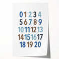 Numbers 1-20 Typography Art Print – Educational Modern Decor