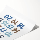 Numbers 1-20 Typography Art Print – Educational Modern Decor