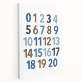 Numbers 1-20 Typography Art Print – Educational Modern Decor