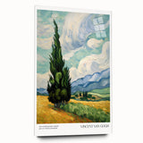 Acrylic print of Van Gogh's impressionist style art in vibrant colors, ideal for bedroom or dining room decor.