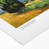 Art deco poster featuring a Van Gogh impressionist style on rolled canvas, suitable for dining room or bathroom wall art.