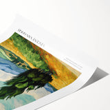 Extra large wall art featuring an impressionist floral design in vibrant colors on a rolled canvas.