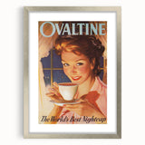 Retro Ovaltine Wall Art – Vintage Mid-Century Modern Poster Print