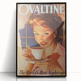 Retro Ovaltine Wall Art – Vintage Mid-Century Modern Poster Print