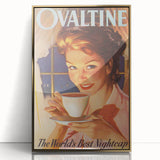 Retro Ovaltine Wall Art – Vintage Mid-Century Modern Poster Print