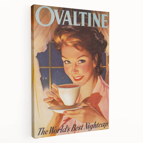 Retro Ovaltine Wall Art – Vintage Mid-Century Modern Poster Print