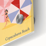 Retro Brazil Travel Poster – Copacabana Beach Vintage Print