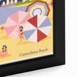 Retro Brazil Travel Poster – Copacabana Beach Vintage Print