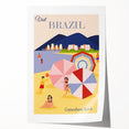 Retro Brazil Travel Poster – Copacabana Beach Vintage Print