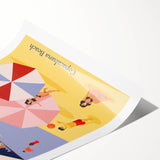 Retro Brazil Travel Poster – Copacabana Beach Vintage Print