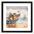 Realism Art Print of 'The Return' by Winslow Homer - Classical Maritime Scene