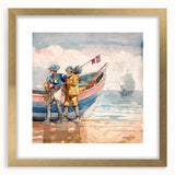 Realism Art Print of 'The Return' by Winslow Homer - Classical Maritime Scene