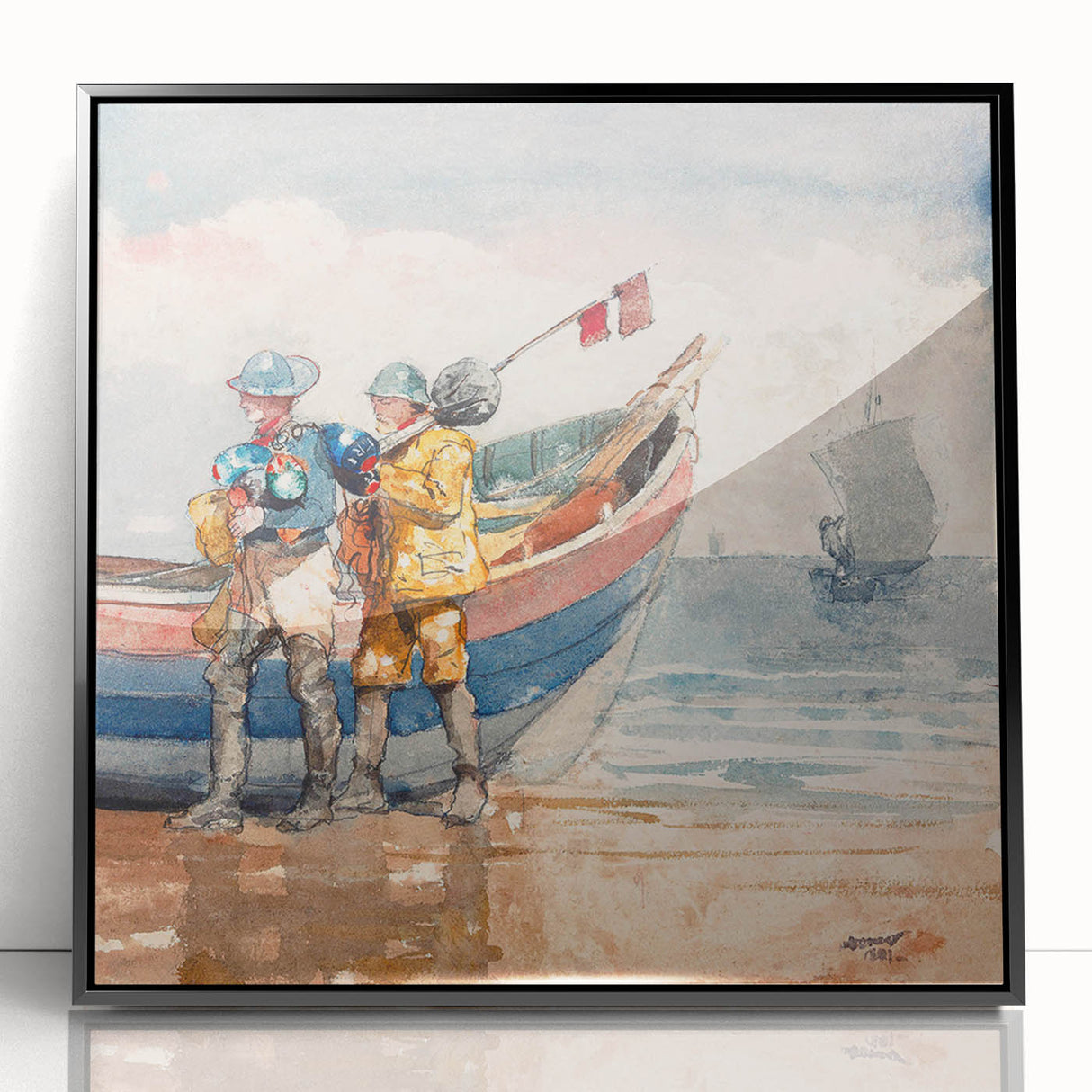 Realism Art Print of 'The Return' by Winslow Homer - Classical Maritime Scene
