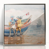 Realism Art Print of 'The Return' by Winslow Homer - Classical Maritime Scene