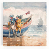 Realism Art Print of 'The Return' by Winslow Homer - Classical Maritime Scene