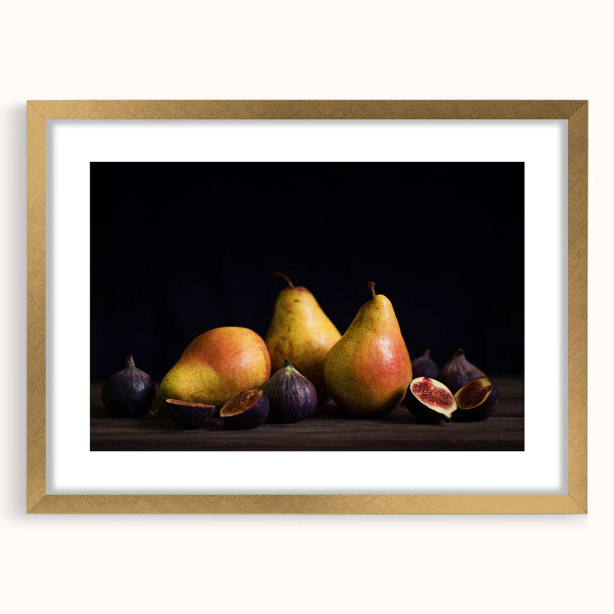Elegant Pear & Fig Still Life – Fine Art Kitchen Wall Print