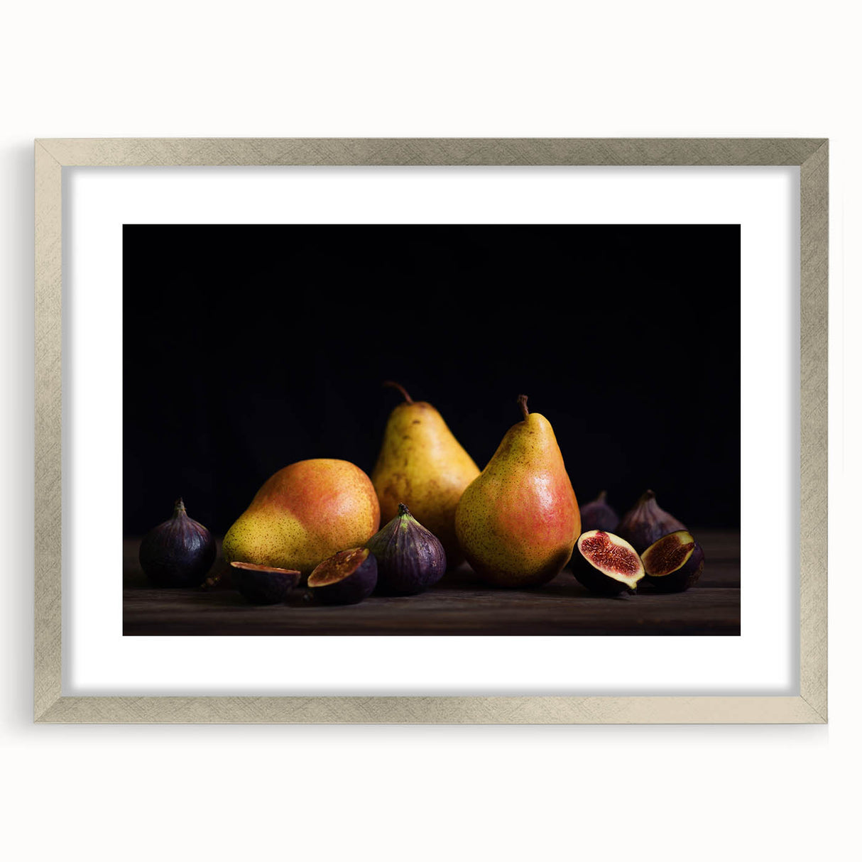 Elegant Pear & Fig Still Life – Fine Art Kitchen Wall Print