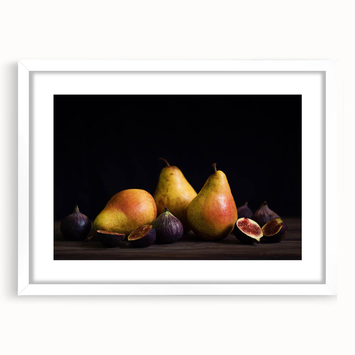 Elegant Pear & Fig Still Life – Fine Art Kitchen Wall Print