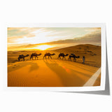 Extra large rolled print depicting a Moroccan landscape with vibrant floral elements, ideal for art wall dining room.