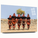 Large abstract depiction of Namibian scenery in muted earth tones on acrylic glass.