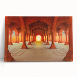 Black and white stretched canvas of Indian scenery, ideal for kitchen wall art or bedroom ambiance.