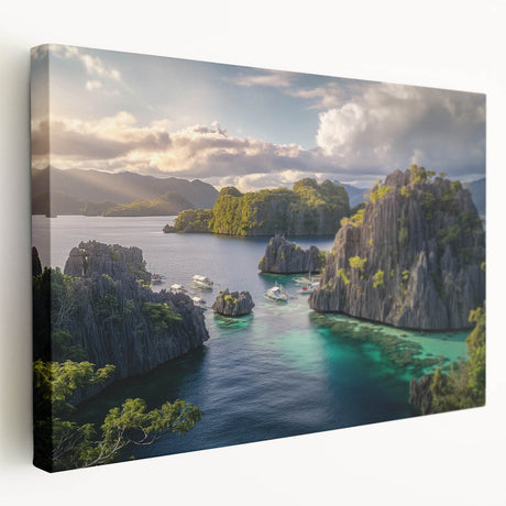 Large canvas print showcasing a vibrant Filipino landscape, ideal for kitchen wall art.