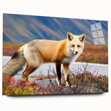 Acrylic print of a large abstract depiction of Yukon scenery in muted earth tones, ideal for bedroom or dining room art.