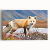 Black and white stretched canvas of Yukon scenery, ideal for kitchen wall art.