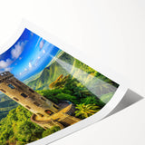 Extra large wall art featuring line art flowers in vibrant colors on a rolled print, suitable for large living room decor.