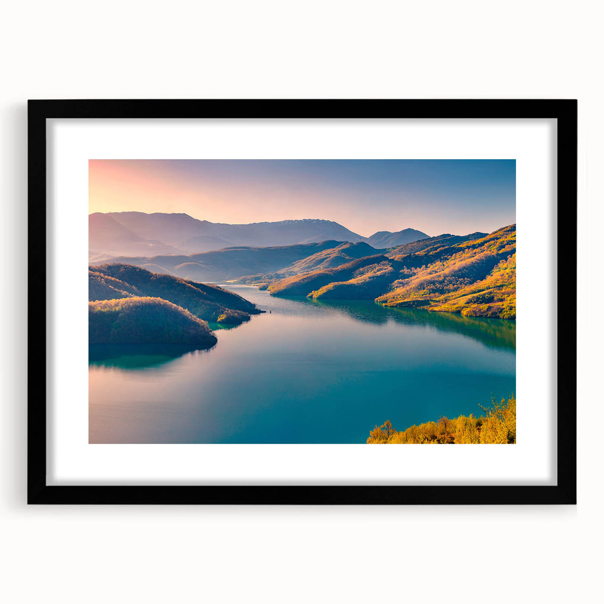 Extra large framed wall art of a colorful, textured abstract print, ideal for living room decor.