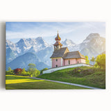 Black and white photograph of a European cityscape on stretched canvas, suitable as kitchen wall art or for bedroom ambiance.